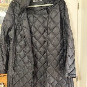 Michael Kors Charcoal Quilted Puffer Jacket